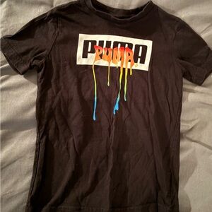 PUMA Kids Black Graphic T-Shirt